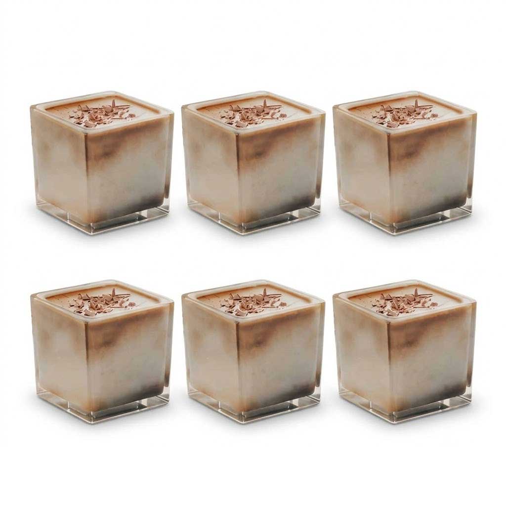 Glozini Quadra - IJscoupes - Dessertkommen - 8cm - Set van 6