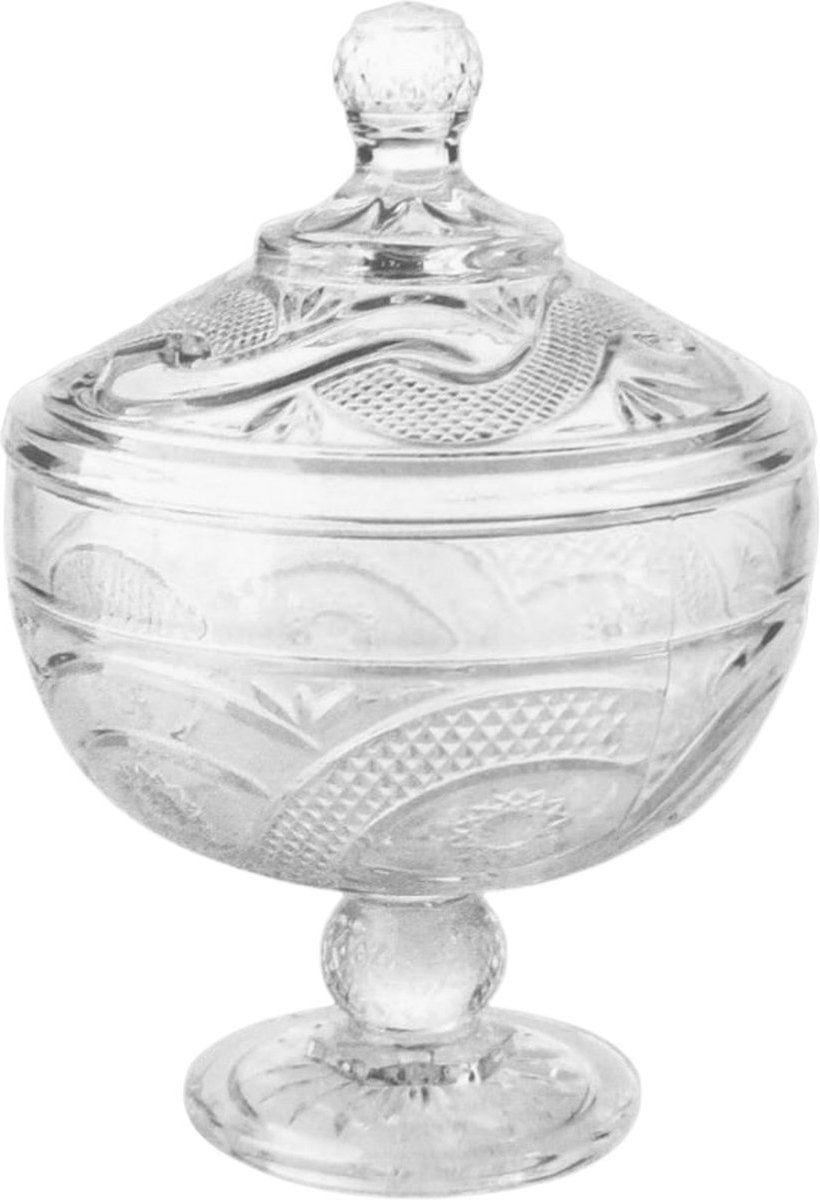 Glozini Snoeppot - Glas - Met deksel - Voorraadpot - Snoepschaal