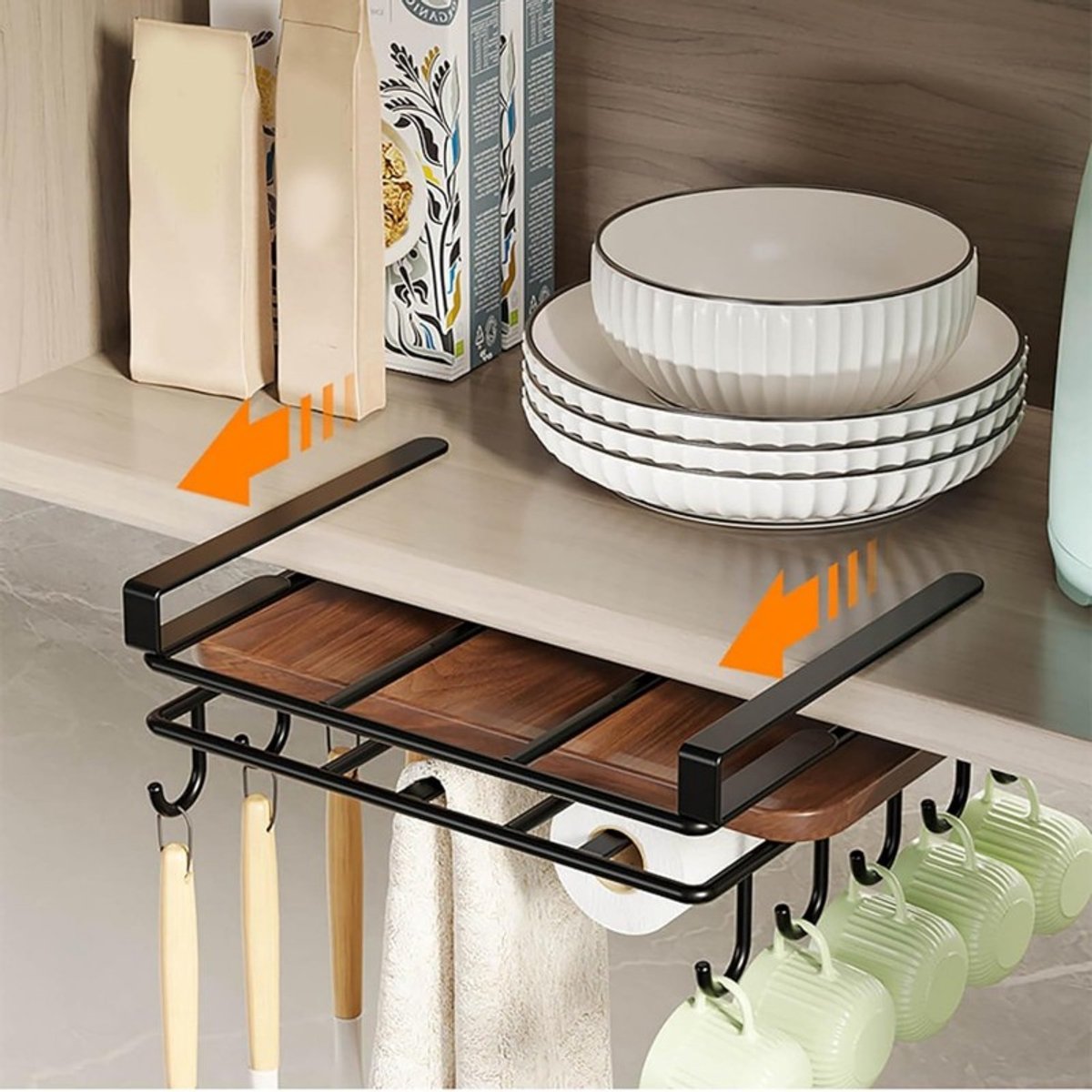 Hauskraft Ophangbeugel met Haken voor Kast keukenorganizers productafbeelding 4