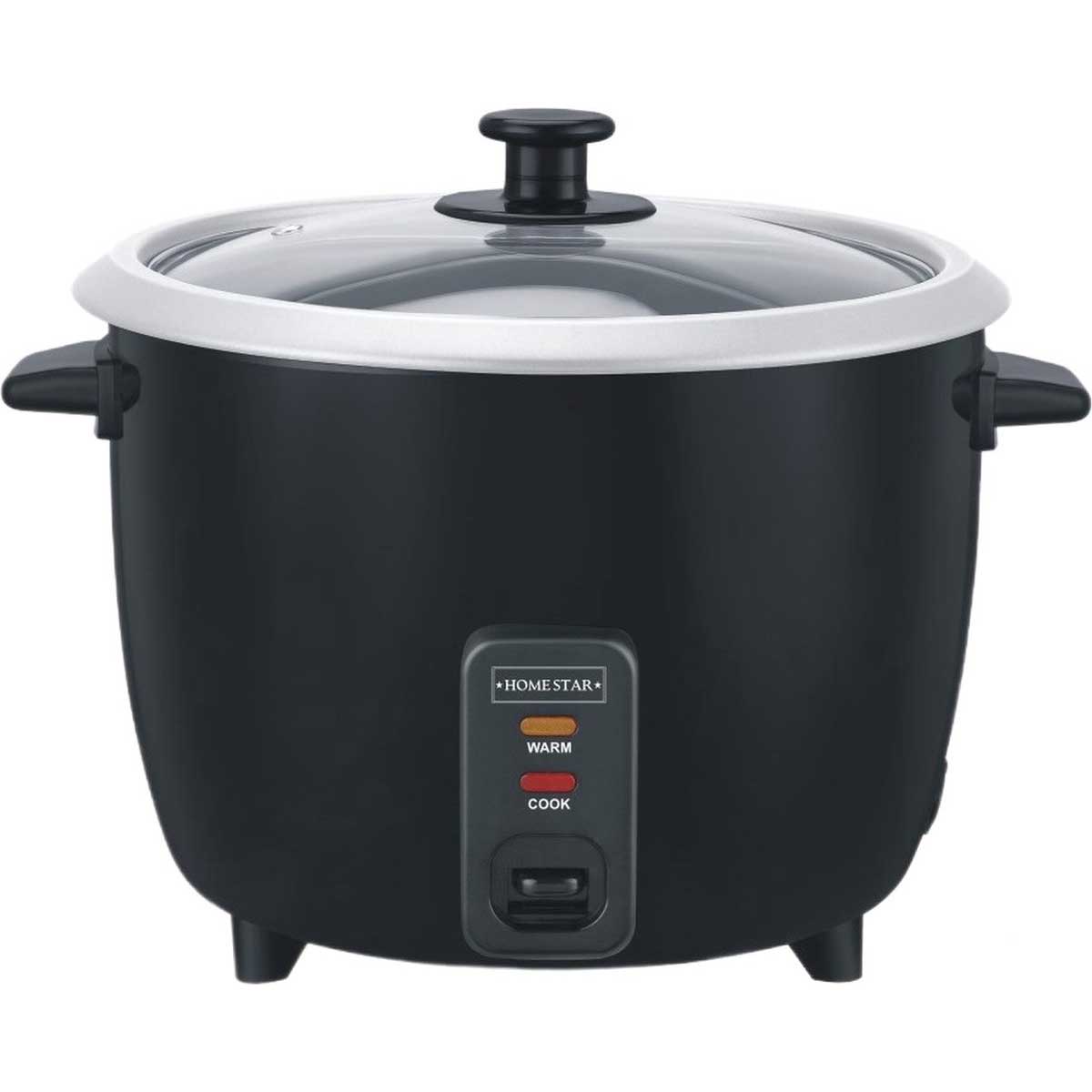 HomeStar Rijstkoker - 2.8 Liter - Uitneembare Binnenpan en Warmhoudfunctie - Zwart