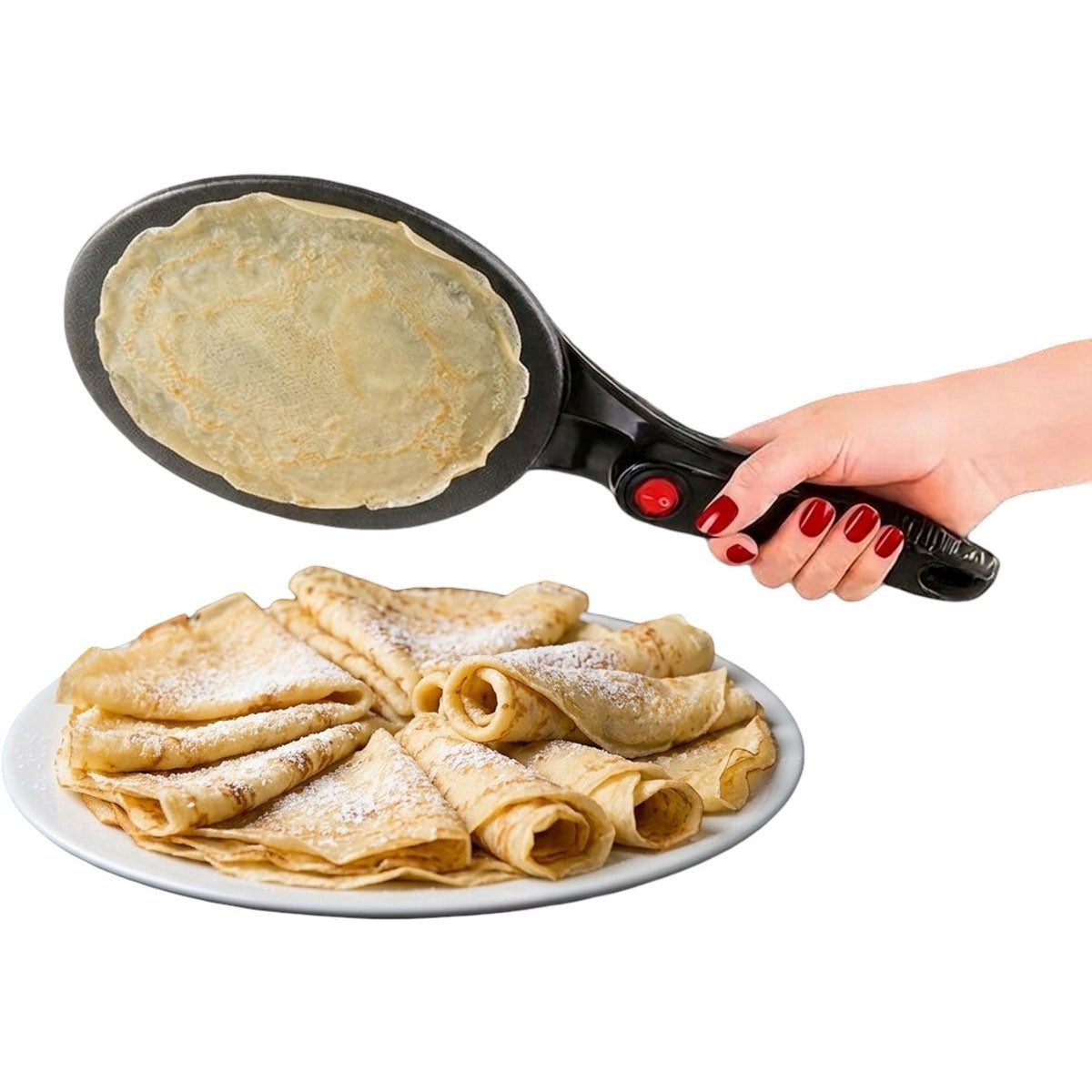 Homestar Elektrische Pancake Maker, Pannenkoeken Maker & Crêpes Maker incl. Mengkom & Garde crêpe makers productafbeelding 3