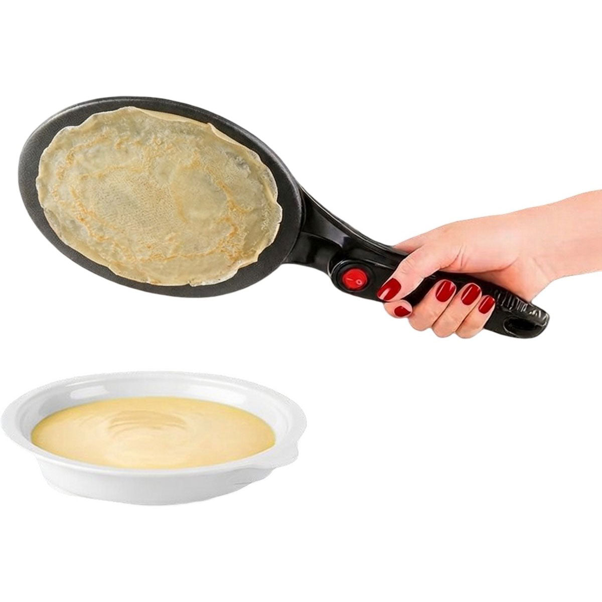 Homestar Elektrische Pancake Maker, Pannenkoeken Maker & Crêpes Maker incl. Mengkom & Garde crêpe makers productafbeelding 4