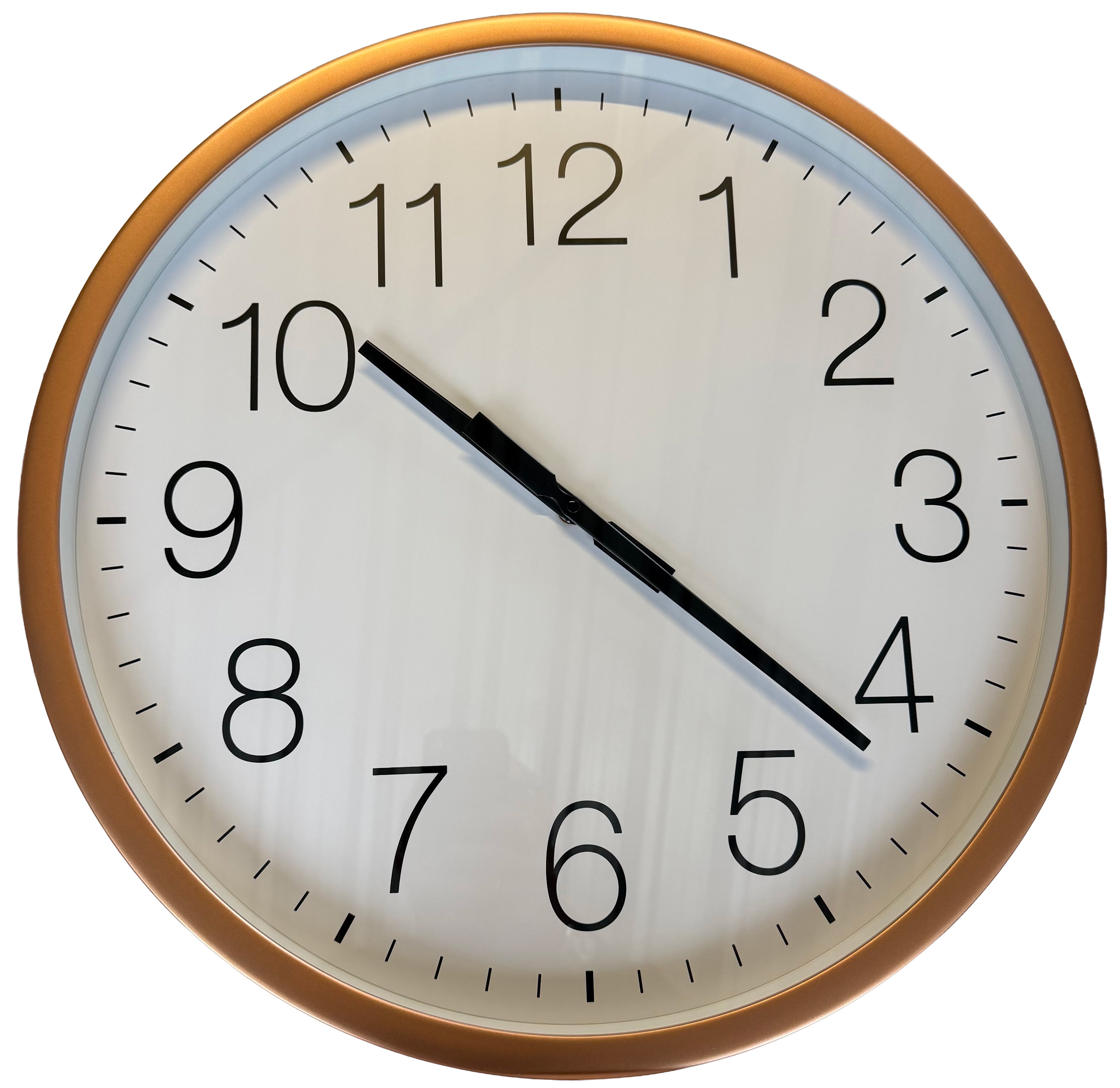 Hauskraft Wandklok - 45cm - Rosé Goud/Zwart - Decoratieve Klok