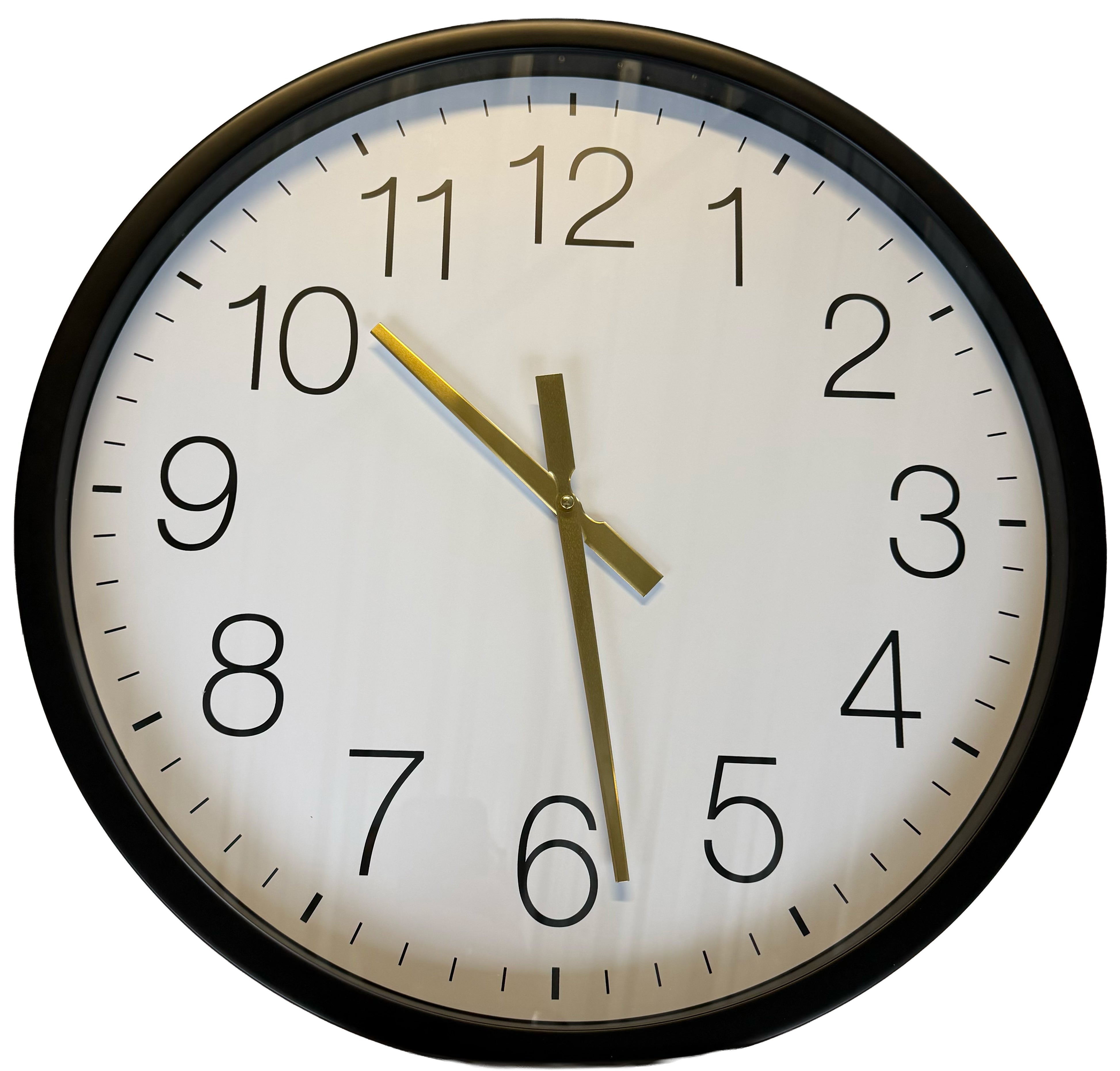 Hauskraft Wandklok - 45cm - Zwart/Goud - Decoratieve Klok