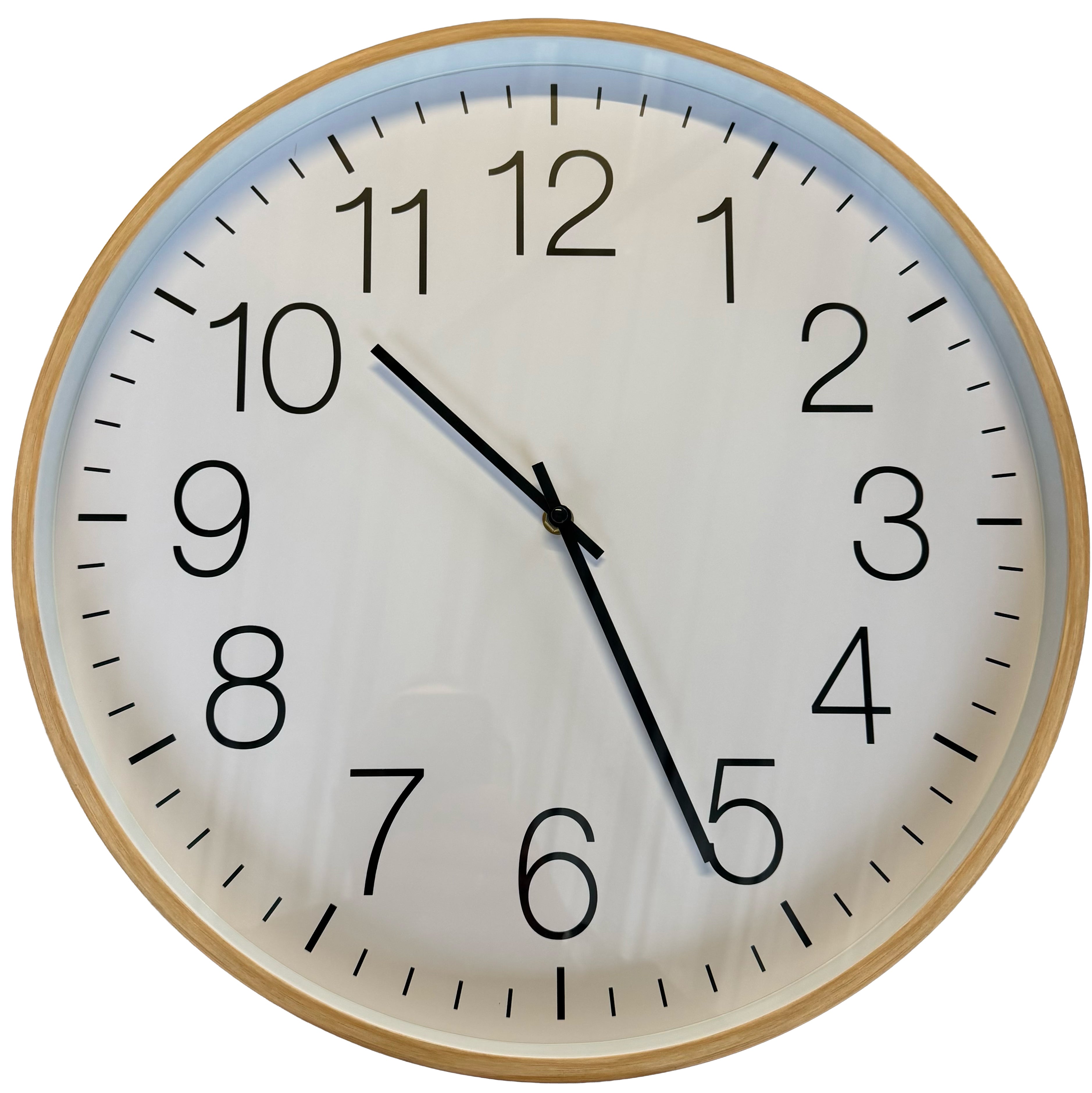 Hauskraft Wandklok - 45cm - Lichtbruin - Decoratieve Klok