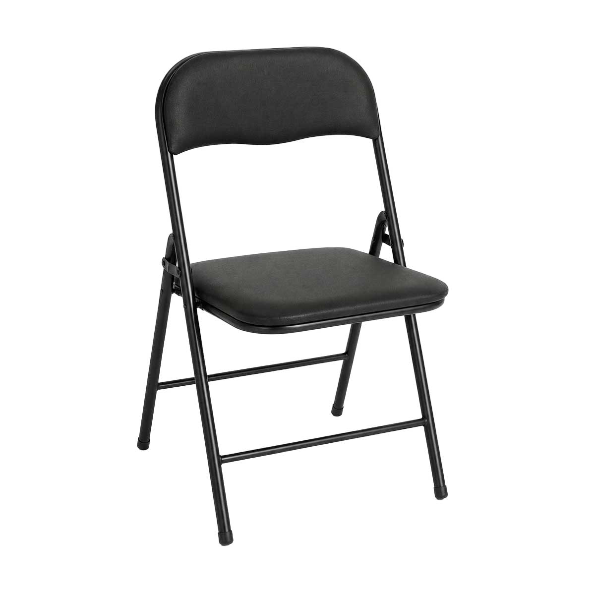Kadirelli Klapstoel - Zwart - Set van 2 - Klapstoelen - Opvouwbare Stoelen met Bekleding