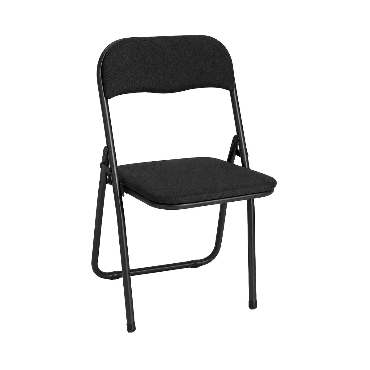 Kadirelli Klapstoel - Zwart - Set van 2 - Klapstoelen - Opvouwbare Stoelen met Bekleding