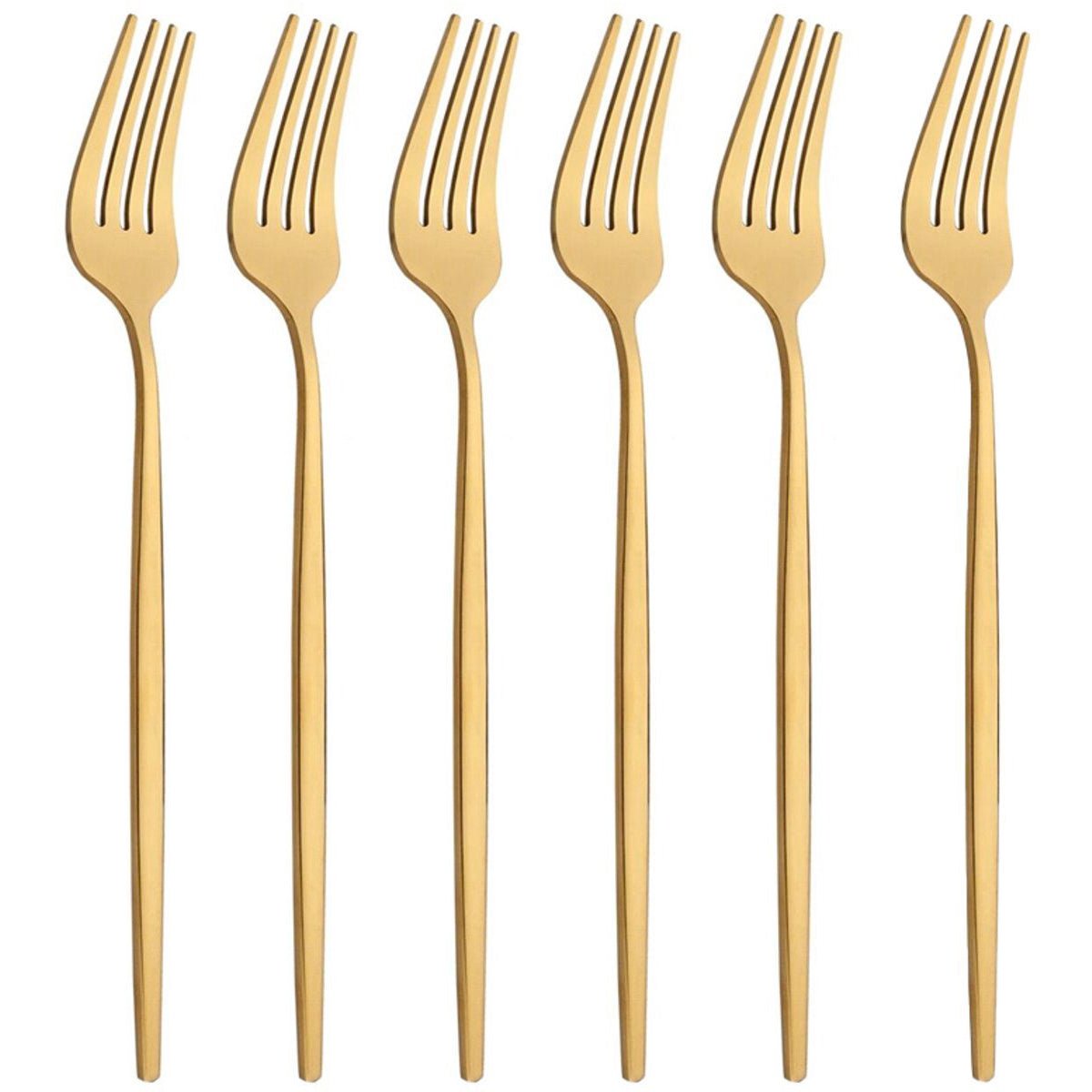 Kadirelli Tafelvork - Set van 12 - RVS Vorken - Vork - Goud