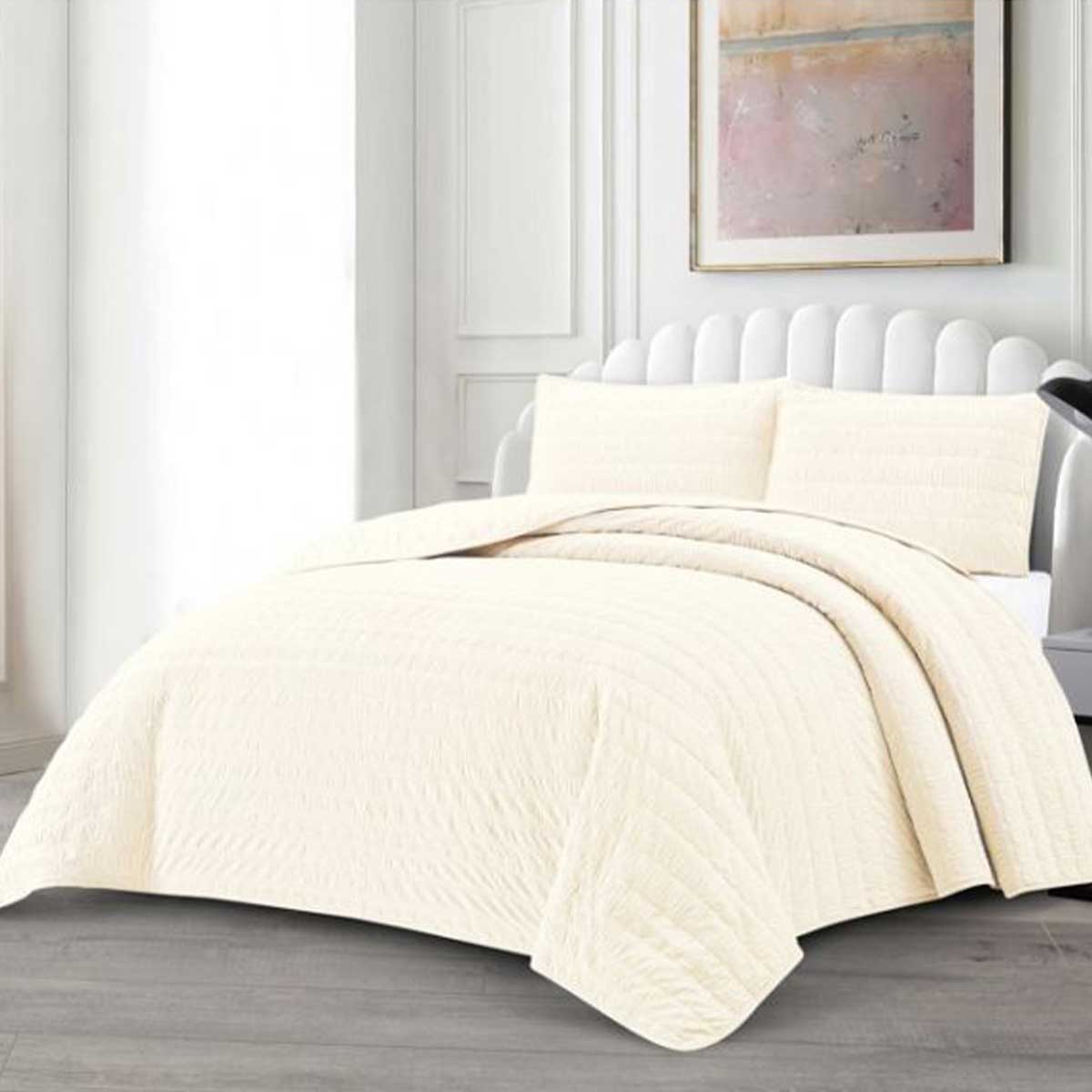 Lavella Bade Bedsprei Set 3-delig - Crème - 250x240cm