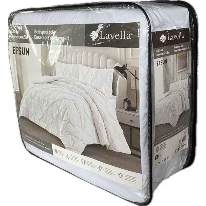 Lavella Efsun Bedsprei Set 3-delig - Wit - 250x240cm