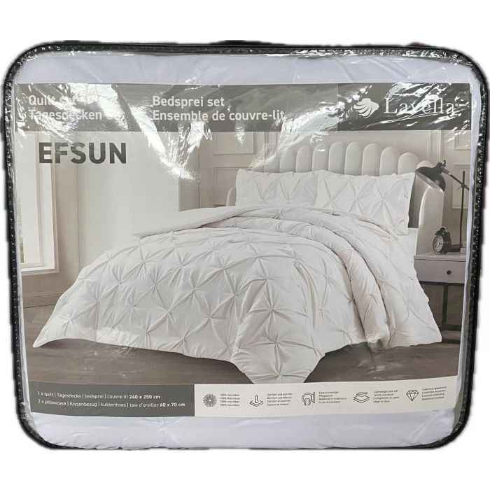 Lavella Efsun Bedsprei Set 3-delig - Wit - 250x240cm