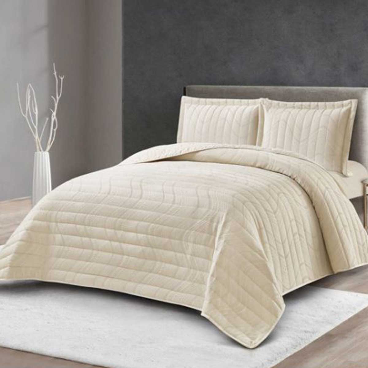 Lavella Hale Bedsprei Set 3-delig - Beige - 260x240cm