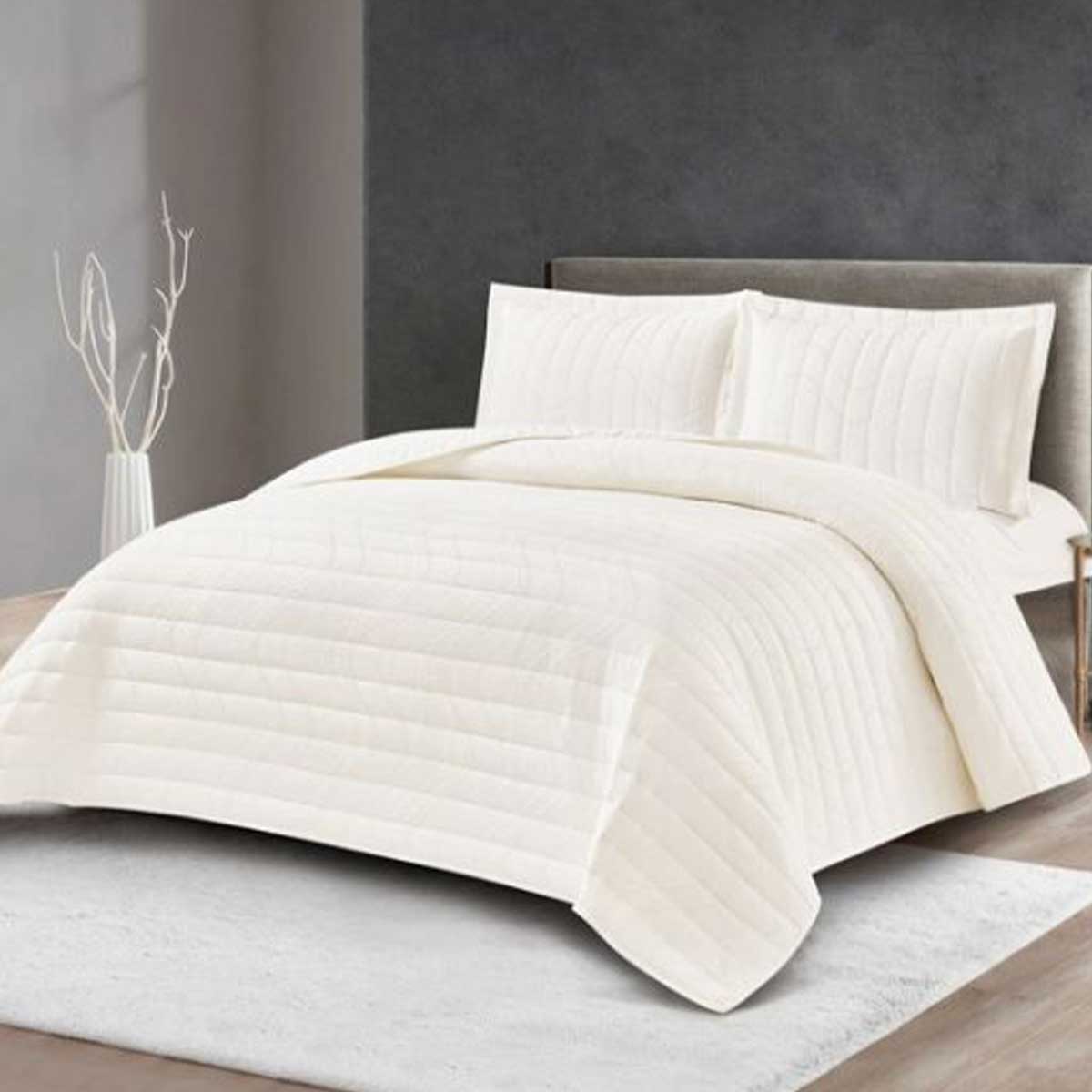 Lavella Hale Bedsprei Set 3-delig - Wit - 260x240cm