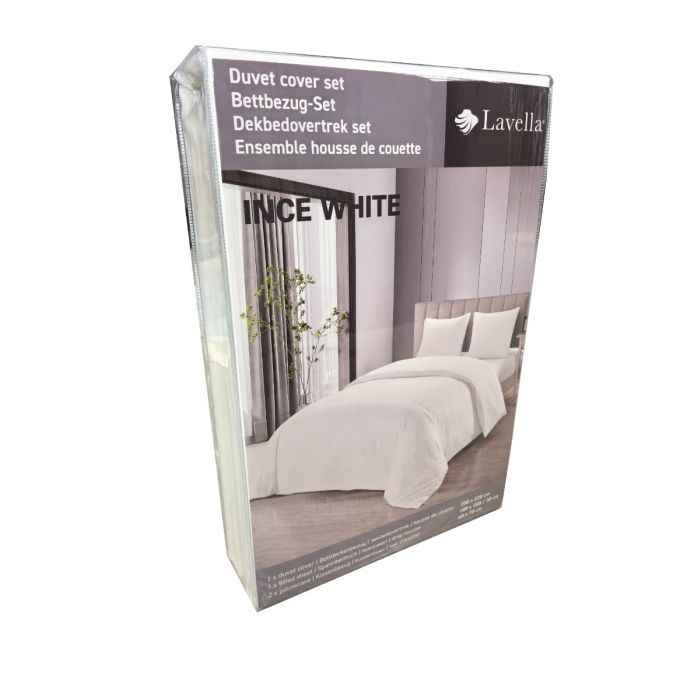 Lavella Ince Dekbedovertrek Set 4-delig - Wit - 200x220cm