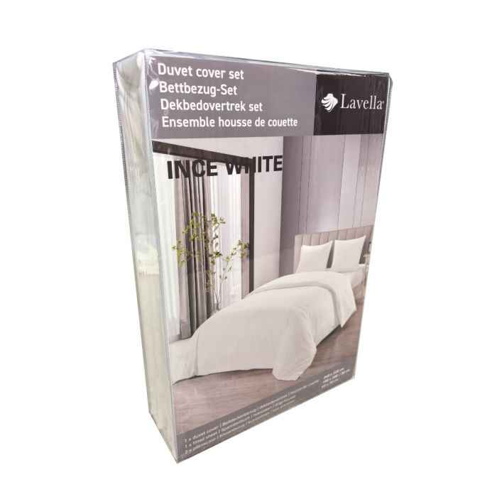 Lavella Ince Dekbedovertrek Set 4-delig - Wit - 240x220cm