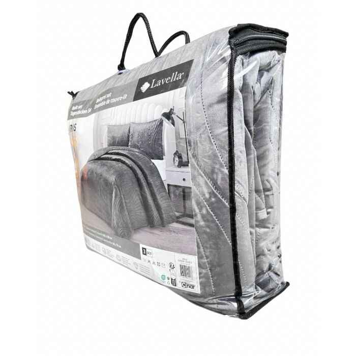 Lavella Iris Bedsprei Set 3-delig - Grijs - 250x240cm