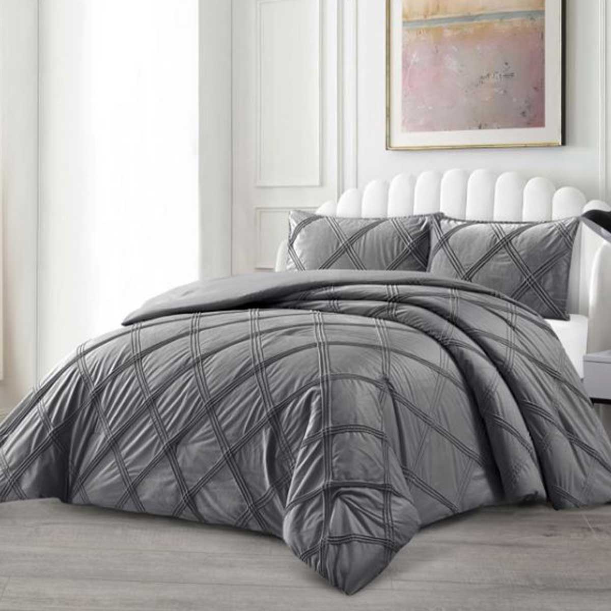 Lavella Lara Bedsprei Set 3-delig - Grijs - 250x240cm