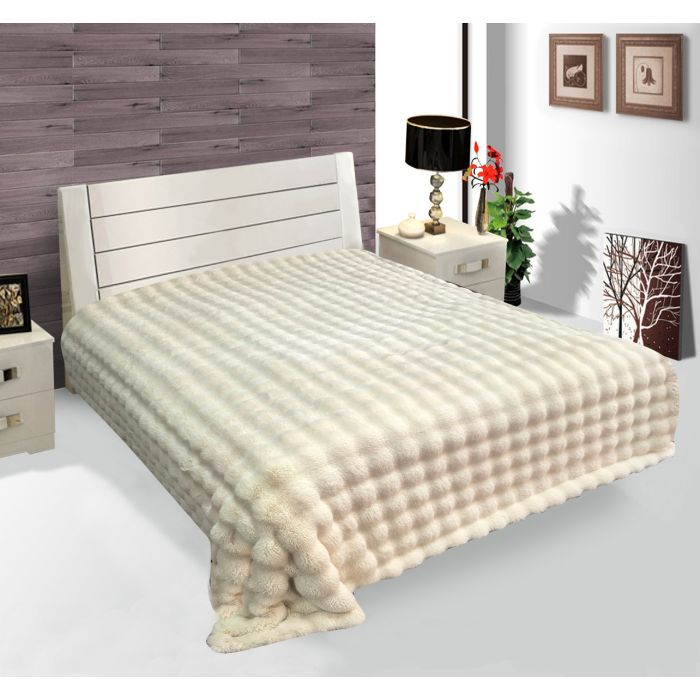 Lavella Pelus Deken - Crème - 200x240 cm - Super Zachte Plaid