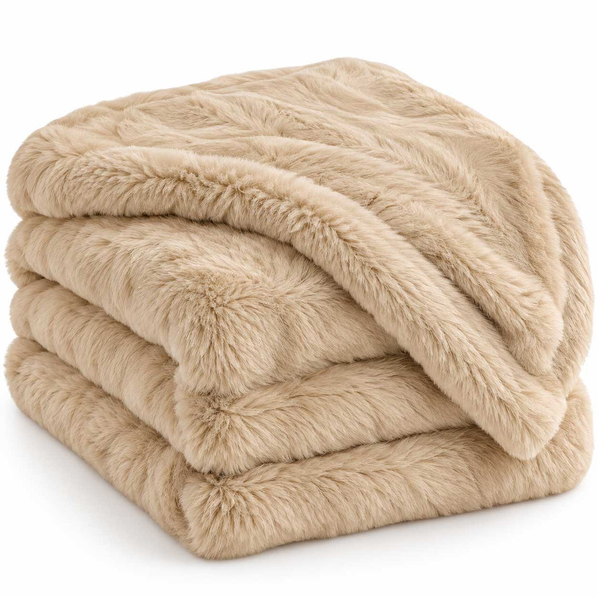 Lavella Pelus Deken - Taupe - 200x240 cm - Super Zachte Plaid
