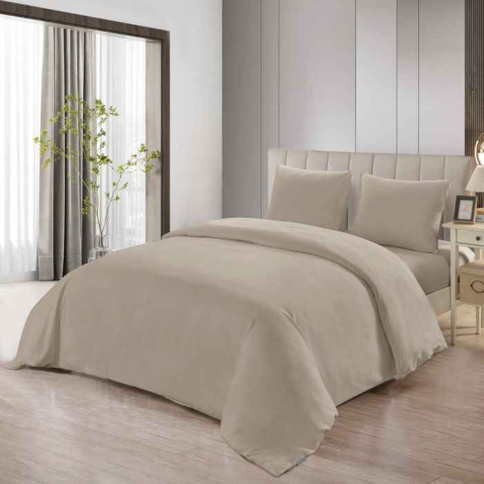 Lavella Sade Dekbedovertrek Set 4-delig - Beige - 200x220cm