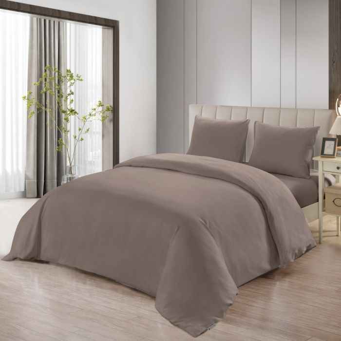 Lavella Sade Dekbedovertrek Set 4-delig - Bruin - 200x220cm