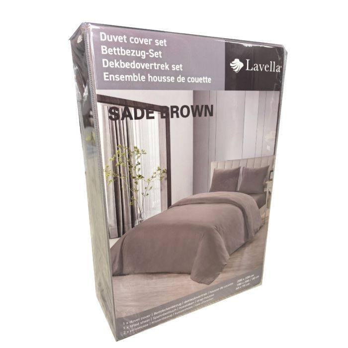 Lavella Sade Dekbedovertrek Set 4-delig microvezel dekbedovertrekken Bruin productafbeelding 2