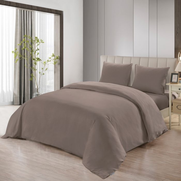 Lavella Sade Dekbedovertrek Set 4-delig - Bruin - 240x220cm