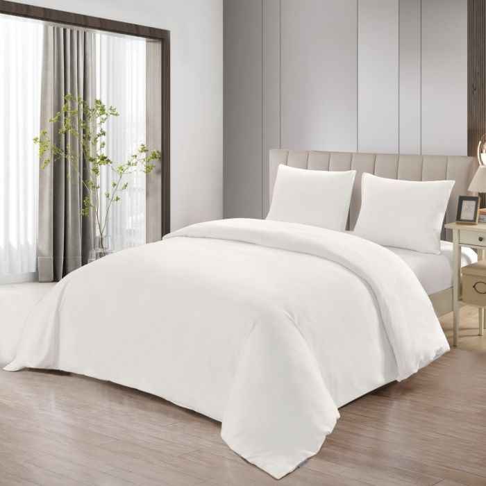 Lavella Sade Dekbedovertrek Set 4-delig - Wit - 200x220cm