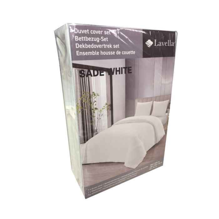 Lavella Sade Dekbedovertrek Set 4-delig - Wit - 200x220cm