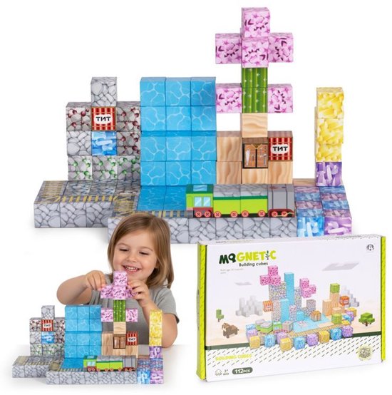 Magnetische Bouwblokken - 112 Stuks - Educatief Constructiespeelgoed
