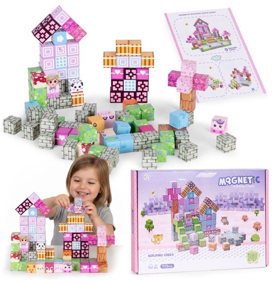 Magnetische Bouwblokken - 113 Stuks - Educatief Constructiespeelgoed