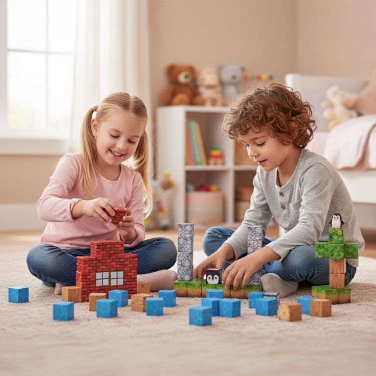 Magnetische Bouwblokken Set - 87 Delig - Magnetische Kubussen - Educatief Constructiespeelgoed voor Kinderen