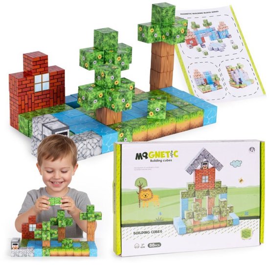 Magnetische Bouwblokken - 88 Stuks - Magnetische Kubussen - Vanaf 3 Jaar