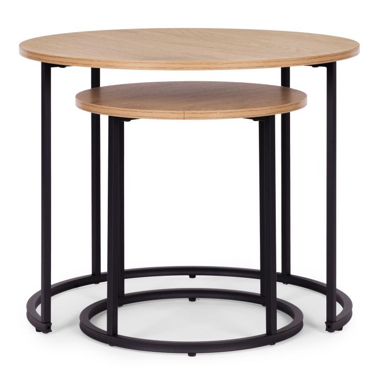 ModernHome Salontafel Set van 2 - Rond - Licht Eiken - Loft Design