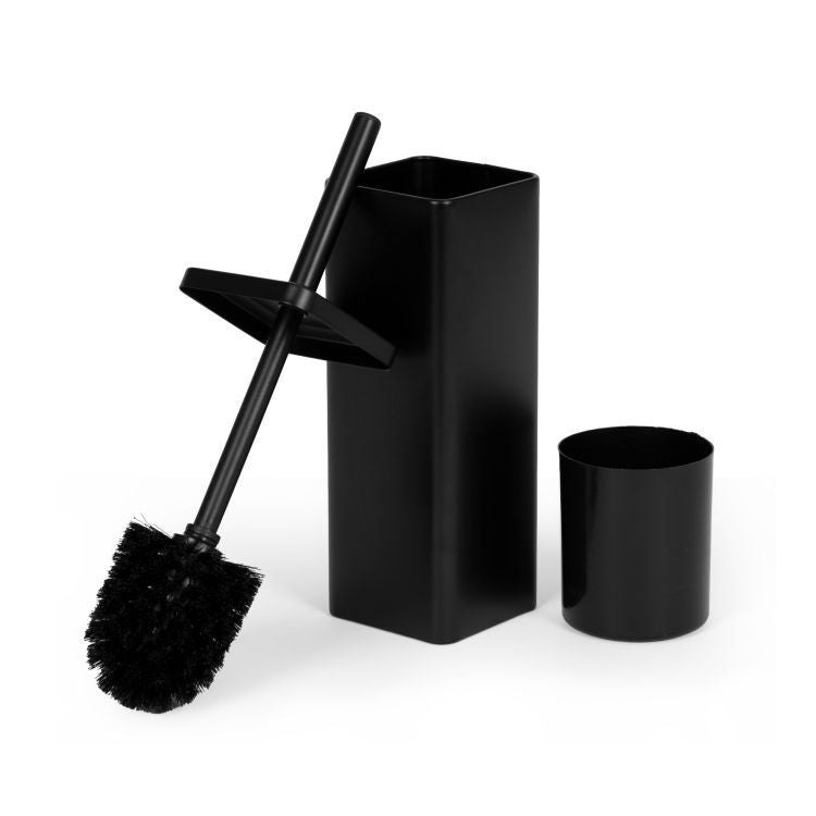 ModernHome Toiletrolhouder - Met Toiletborstel - Vrijstaand - Zwart