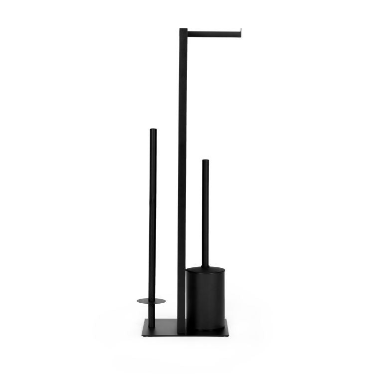 ModernHome Toiletrolhouder - Met Toiletborstel & Reserverolhouder - Zwart