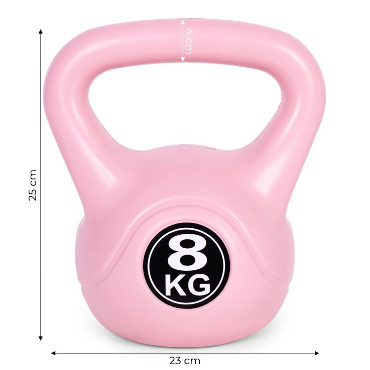 MovePro Kettlebell - 8 kg - Roze - Fitness Gewicht - Krachttraining - Trainingsgewicht