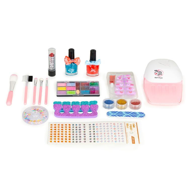 Multistore Kinder Make-up Set met Koffer - Spiegel & UV/LED Nagellamp - 3+