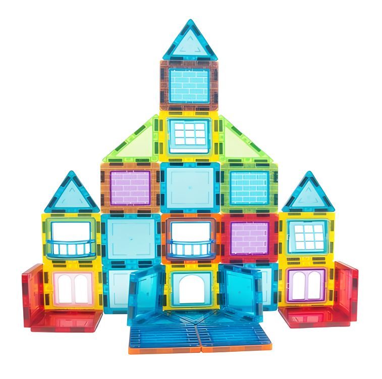 Multistore Magnetische Bouwblokken - 130-delige Bouwset - Huis, Auto & Aanhanger
