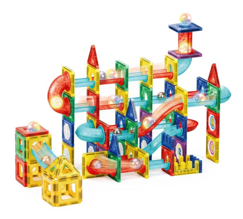 Multistore Magnetische LED Knikkerbaan - 105-delige Bouwset - Marble Run