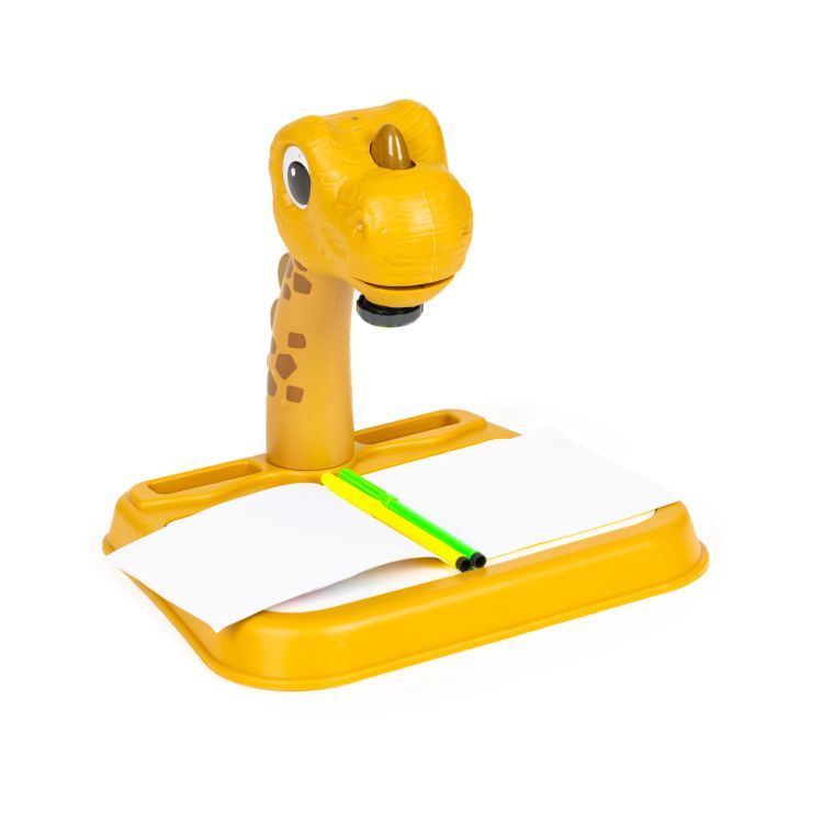Multistore Tekenprojector Dinosaurus - Geel - 24 Patronen - 12 Stiften - Vanaf 3 Jaar