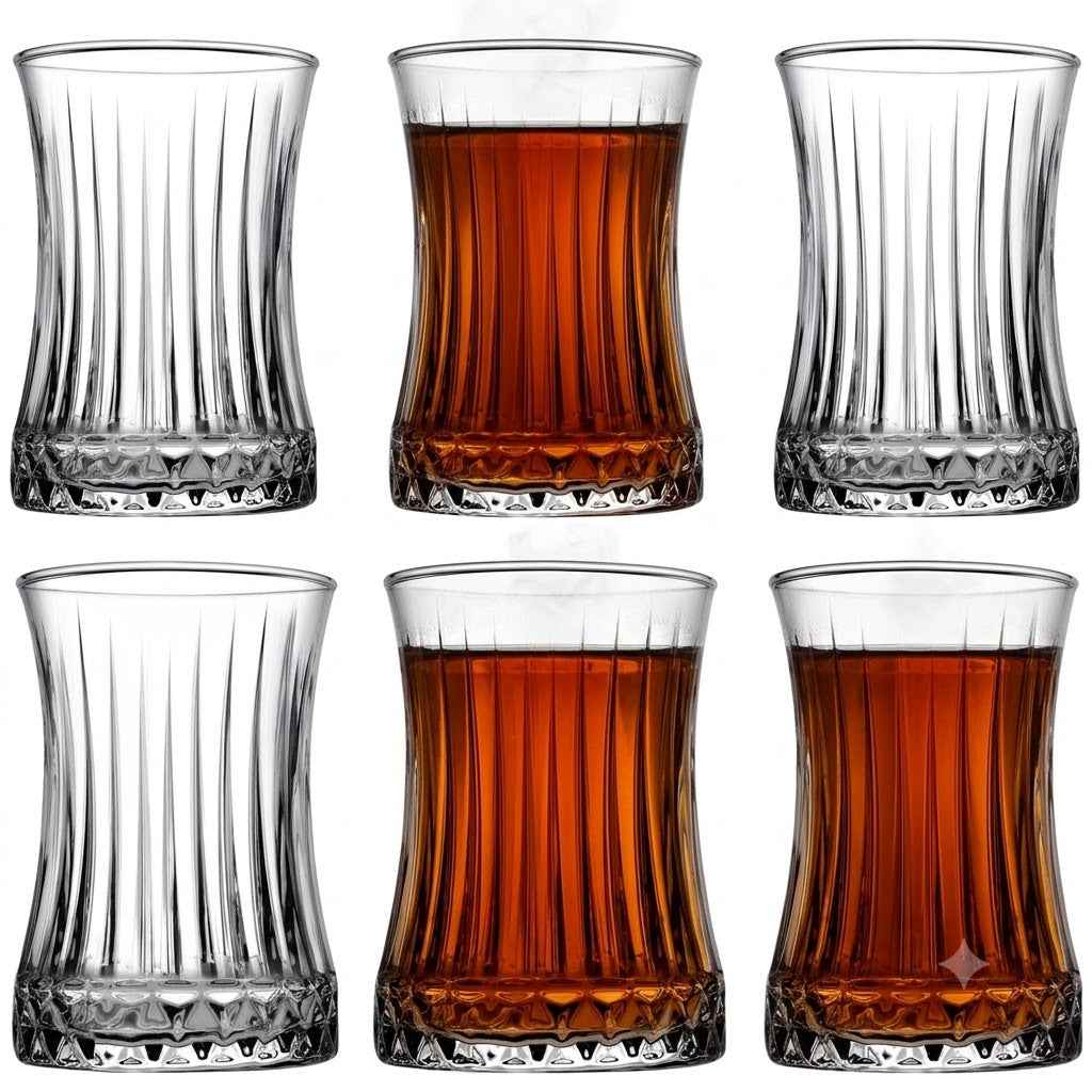 Pasabahce Elysia - Turkse Theeglazen - Set van 6 - 170ml