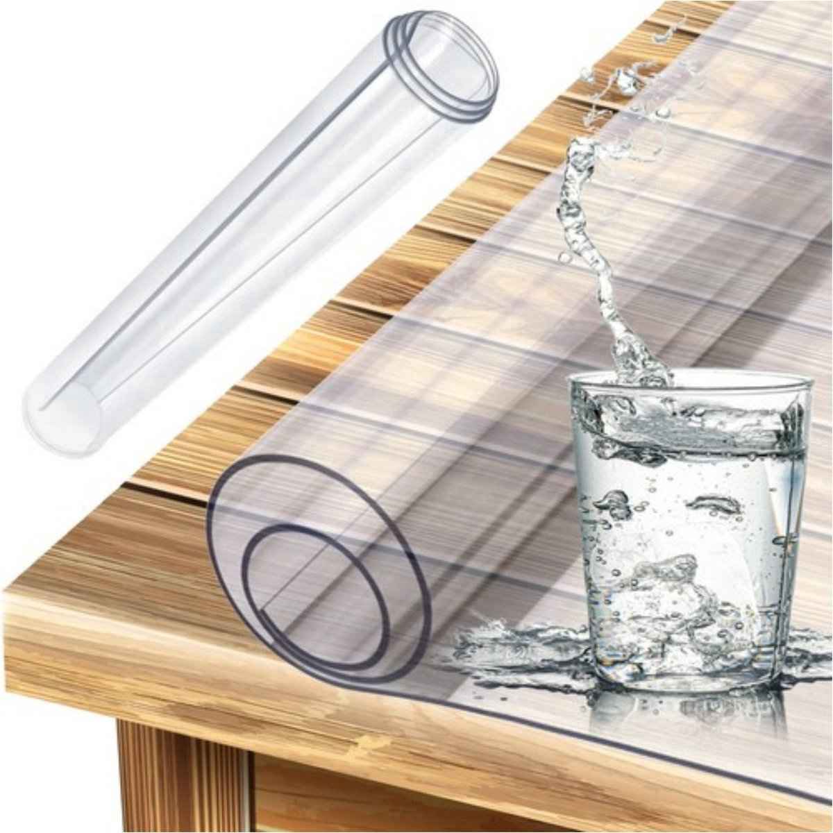 Transparant Tafelzeil - 90x210 cm - 2mm Dik - Waterdichte Tafelbeschermer - Gemakkelijk Schoon te Maken - Tafelkleed