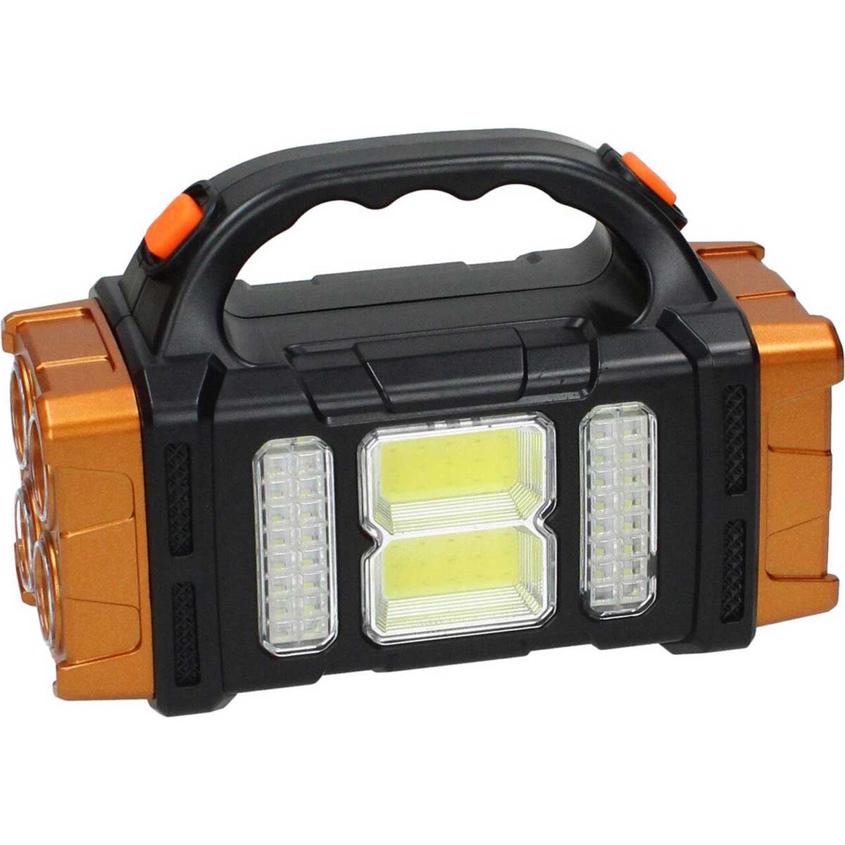 Verk Group Dubbele Schijnwerper – USB & Solar Oplaadbaar – 2x COB LED – Powerbank & Noodlamp zaklampen productafbeelding 4