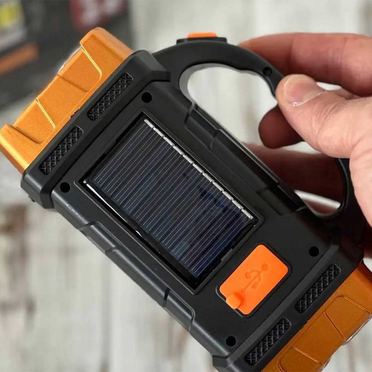 Verk Group Dubbele Schijnwerper – USB & Solar Oplaadbaar – 2x COB LED – Powerbank & Noodlamp zaklampen productafbeelding 5
