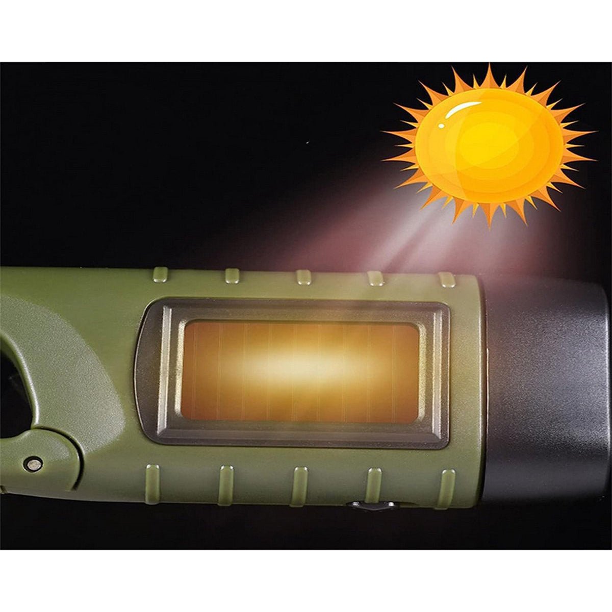 Verk Group Zonne- en Dynamo-zaklamp met 3 LED’s – Handmatig en Zonne-energie Aangedreven zaklampen productafbeelding 6