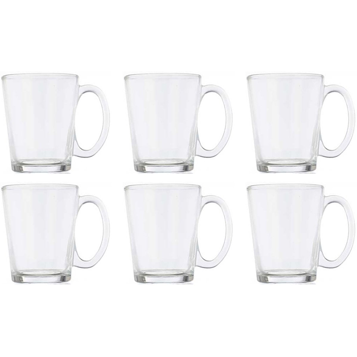 Vivalto Theeglazen - 250ml - Set van 6 - Koffieglazen - Theeglas - Cappuccino glazen - Latte macchiato glazen