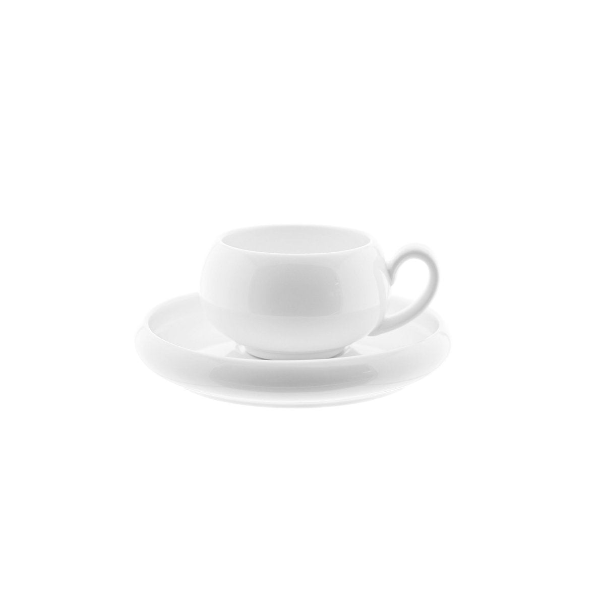 Almina Belicia - Koffieset - 12 - delig - Wit - 220ml - Porselein - Koffiekopjes - TEKZEN
