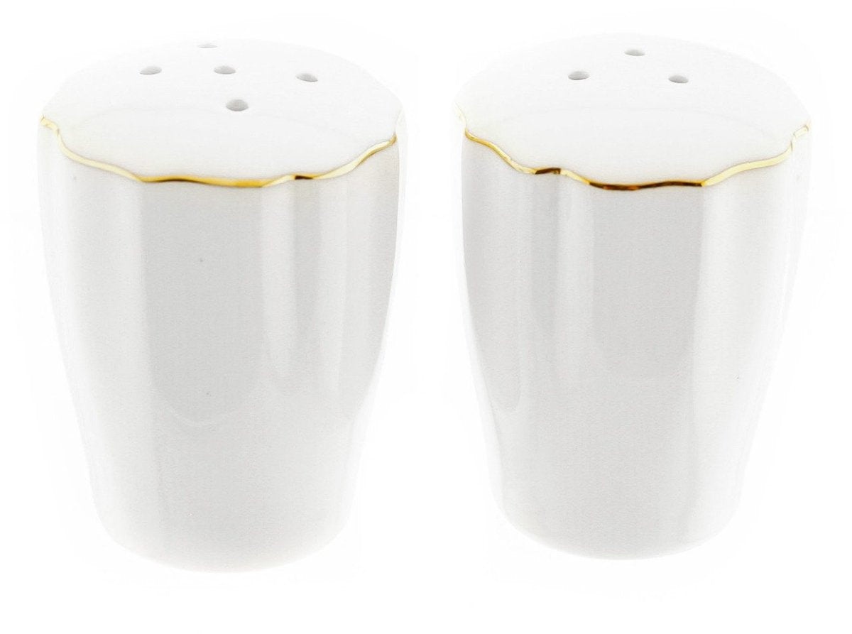 Almina Flores - Porseleinen Serviesset - 27 - delig - Wit/Goud - 6 - Persoons - Dinerset - TEKZEN