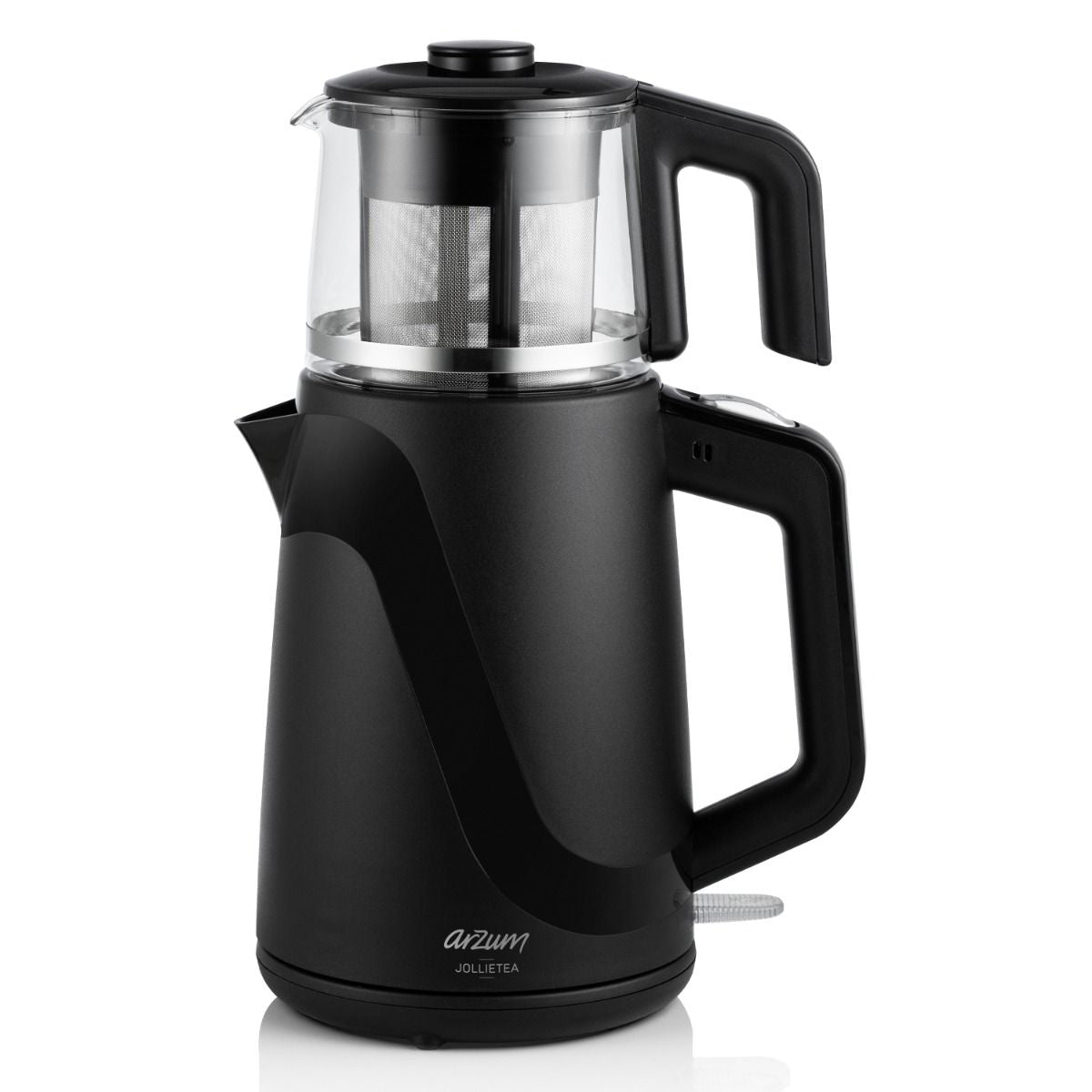 Arzum Jollietea AR3062 - Elektrische Theepot - Zwart - 2L + 1L - Led - indicator - 360° Basis - 1800W - TEKZEN